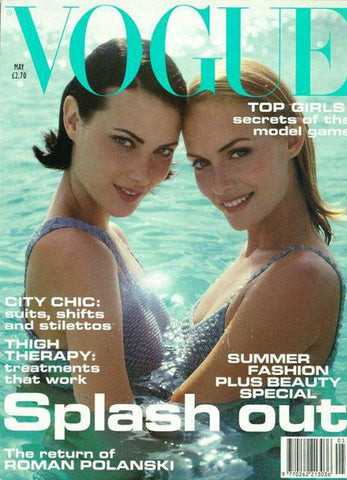VOGUE Magazine UK May 1995 AMBER VALLETTA Shalom Harlow CHRISTY TURLINGTON