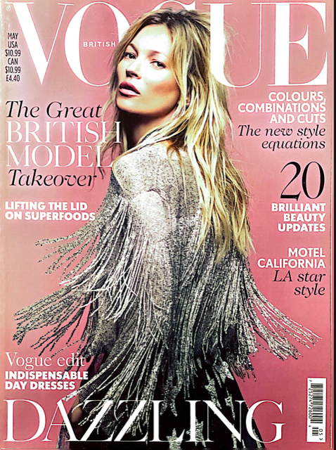 VOGUE Magazine UK May 2014 KATE MOSS Jean Campbell FREJA BEHA Jessica Brown Findlay