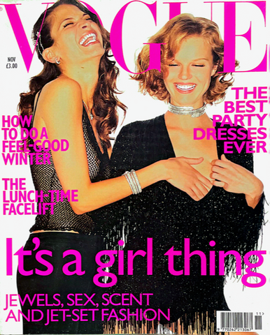 VOGUE Magazine UK 1999 EVA HERZIGOVA Frankie Rayder CHRISTY TURLINGTON Tavares