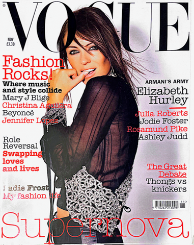 VOGUE Magazine UK November 2003 LIZ HURLEY Eva Herzigova MADELINE BLOMBERG
