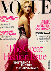 VOGUE Magazine UK September 2007 SASHA PIVOVAROVA Gemma Ward CORINNE D