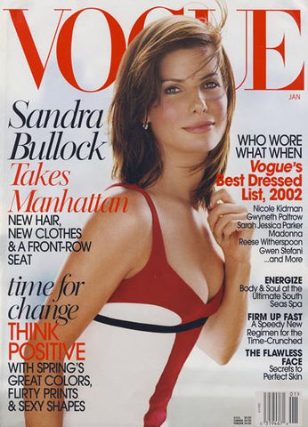 VOGUE Magazine US January 2003 SANDRA BULLOCK Natalia Vodianova SHALOM HARLOW