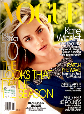 VOGUE Magazine US July 2005 KATE WINSLET Caroline Trentini NATALIA VODIANOVA