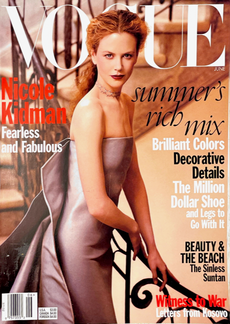 VOGUE Magazine US June 1999 NICOLE KIDMAN Maggie Rizer CAROLYN MURPHY