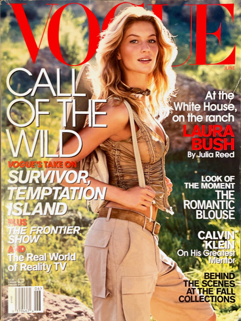 VOGUE Magazine US June 2001 GISELE BUNDCHEN Stella Tennant ANGELA LINDVALL Devon Aoki
