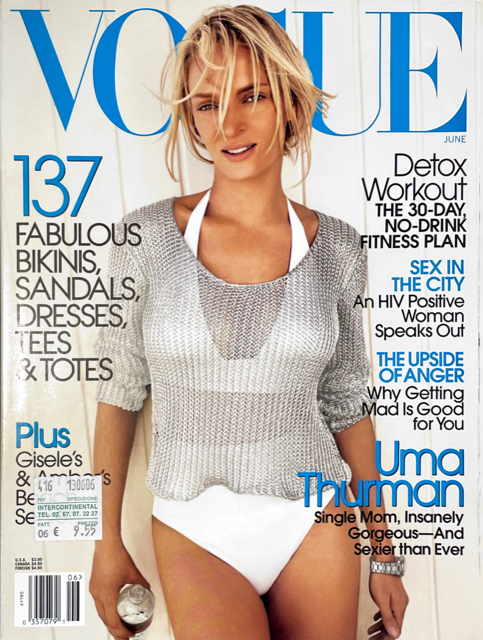 VOGUE Magazine US June 2006 UMA THURMAN Gisele Bundchen AMBER VALLETTA Caroline Trentini