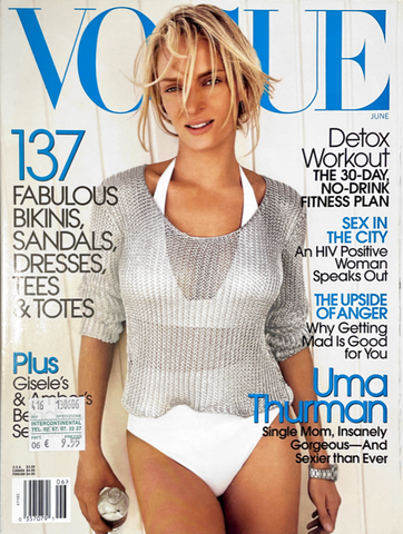 VOGUE Magazine US June 2006 UMA THURMAN Gisele Bundchen AMBER VALLETTA Caroline Trentini