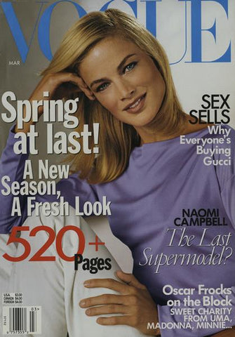 VOGUE Magazine US March 1999 CAROLYN MURPHY Gisele Bundchen NAOMI Helmut Newton