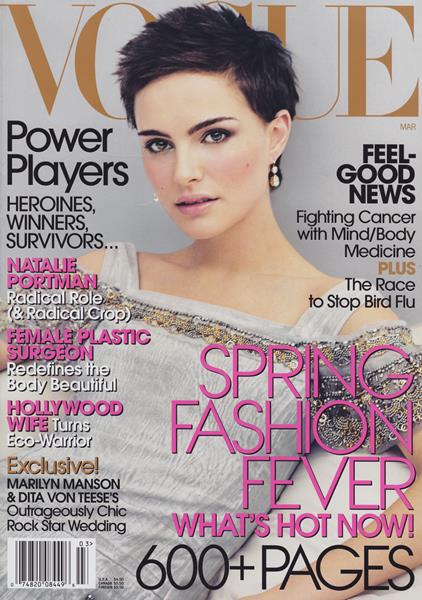 VOGUE Magazine US March 2006 NATALIE PORTMAN Daria Werbowy DITA VON TEESE