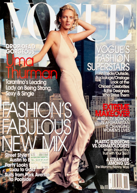VOGUE Magazine US November 2003 UMA THURMAN Amber Valletta ANGELA LINDVALL