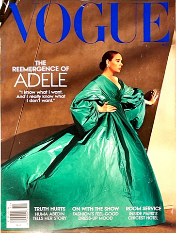 VOGUE Magazine US November 2021 ADELE Bella Hadid EDDIE REDMAYNE Anok Yai