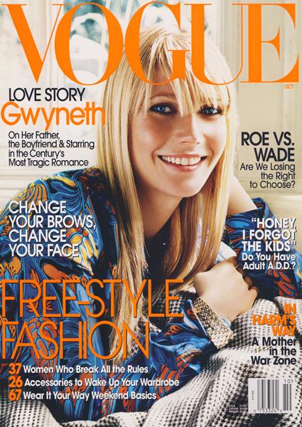 VOGUE Magazine US October 2003 GWYNETH PALTROW Elise Crombez STELLA TENNANT Volodina