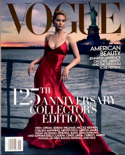 VOGUE Magazine US September 2017 Anniversary Issue JENNIFER LAWRENCE Vittoria Ceretti LARA STONE