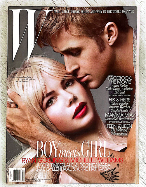 W Magazine October 2010 RYAN GOSLING Michelle Williams KARLIE KLOSS Lara Stone