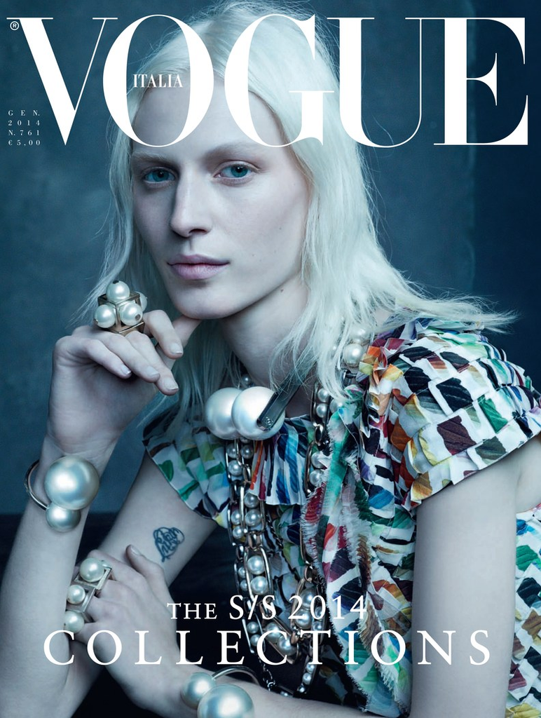 VOGUE Magazine Italia January 2014 JULIA NOBIS Mariacarla Boscono LIYA KEBEDE Sealed