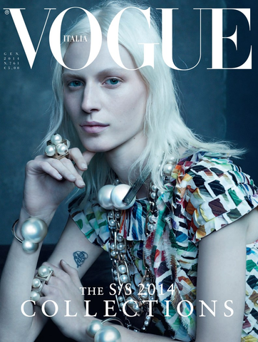 VOGUE Magazine Italia January 2014 JULIA NOBIS Mariacarla Boscono LIYA KEBEDE Sealed