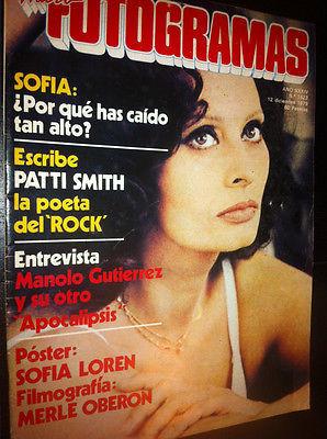 FOTOGRAMAS Spain Magazine 1979 SOPHIA Sofia LOREN Patty Smith