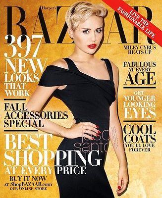 HARPER's Bazaar Magazine October 2013 MILEY CYRUS Charlotte Casiraghi LINDA EVANGELISTA