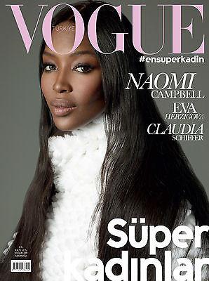 VOGUE Turkey Magazine 2014 NAOMI CAMPBELL Eva Herzigova CLAUDIA SCHIFFER