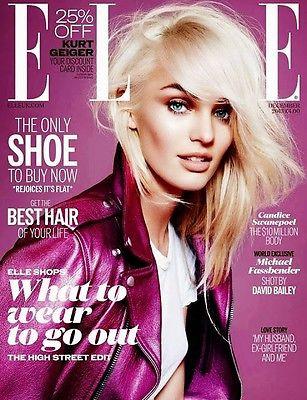 ELLE Magazine UK December 2013 CANDICE SWANEPOEL Michael Fassbender