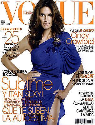 VOGUE Magazine Spain July 2009 CINDY CRAWFORD Heather Marks RAQUEL ZIMMERMANN