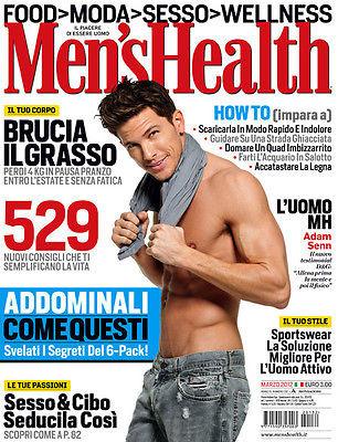 Men's Health magazine March 2012 ADAM SENN D&G Sexy Barechest Male Super Model