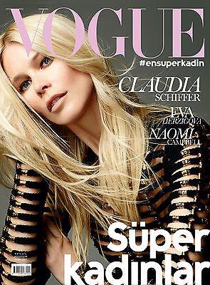 VOGUE Turkey Magazine 2014 CLAUDIA SCHIFFER Eva Herzigova NAOMI CAMPBELL