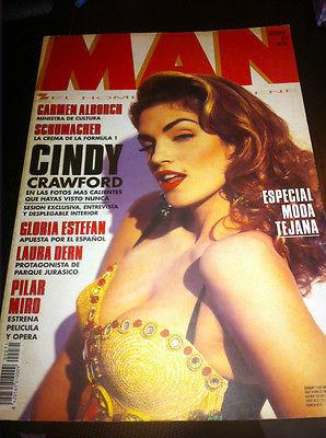 MAN Magazine Spanish 1993 CINDY CRAWFORD Gloria Estefan LAURA DERN Danna Stewart