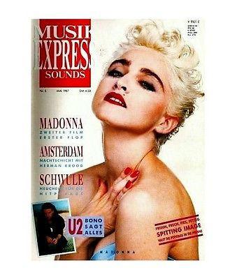 Musik Express Sounds Magazine May 1987 MADONNA Vintage German Early