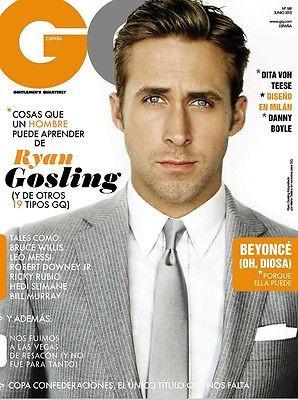 GQ Magazine Spain June 2013 Ryan Gosling DITA VON TEESE Beyonce ROSARIO DAWSON