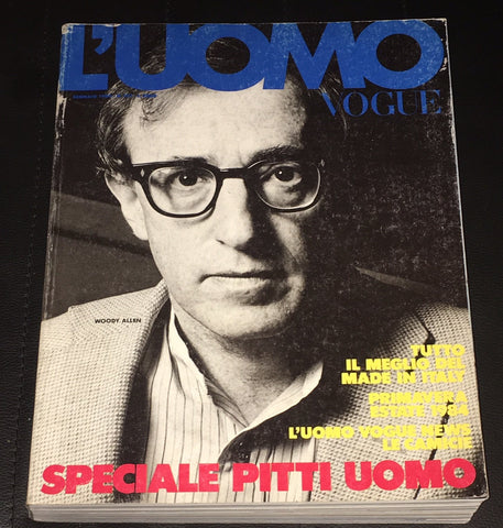 L'UOMO VOGUE Magazine January 1984 WOODY ALLEN Alessandro Gassmann OLIVIERO TOSCANI