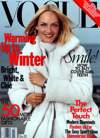 VOGUE Magazine US November 1998 AMBER VALLETTA Kate Moss HELMUT NEWTON