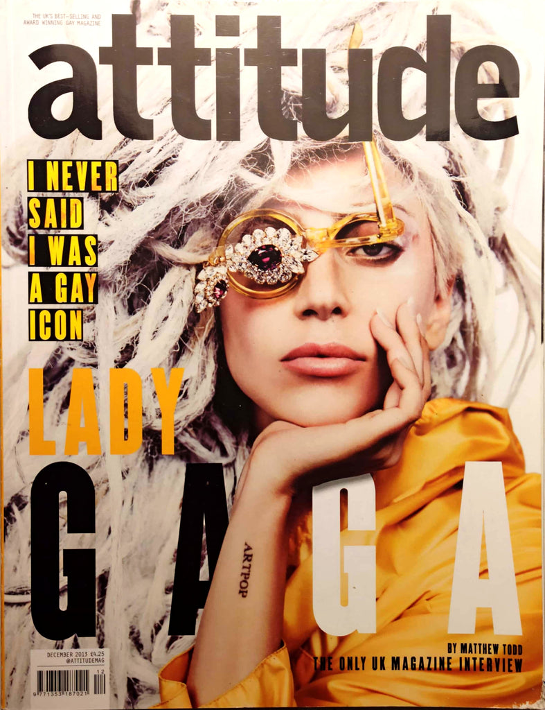 ATTITUDE Magazine December 2013 LADY GAGA Celine Dion LAUREN HARRIES