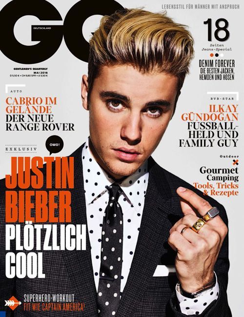 GQ Germany Magazine May 2016 JUSTIN BIEBER Elsa Hosk LUCKY BLUE SMITH Perlie Morris