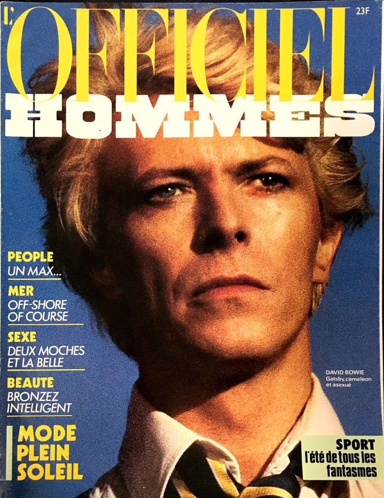 DAVID BOWIE by CLAUDE GASSIAN L'OFFICIEL HOMMES Magazine June 1985