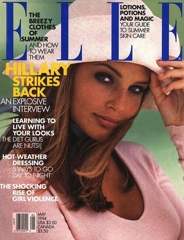 ELLE Magazine US May 1994 BRIDGET HALL Dayle Haddon BEVERLY PEELE Meghan Douglas