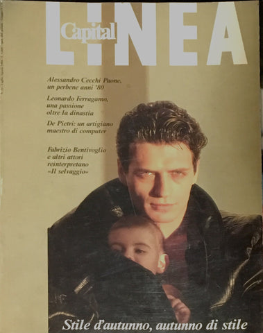 LINEA CAPITAL Man Magazine July 1986 ALFA CASTALDI Alessandro Cecchi Paone