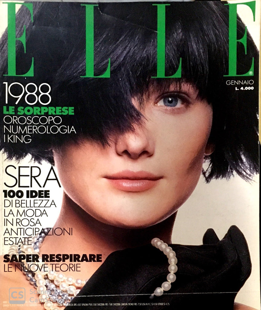 ELLE Italia Magazine 1988 CARLA BRUNI Juergen Teller MONICA BELLUCCI Linda Evangelista - magazinecult