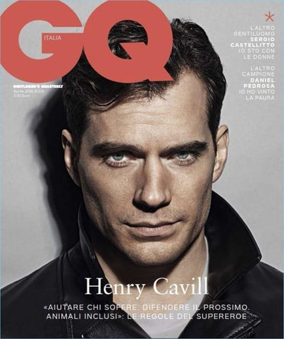 GQ Italia Magazine April 2018 HENRY CAVILL Rupert Everett DANI PEDROSA Lewis Hamilton