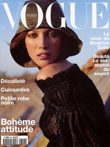VOGUE Paris Magazine August 2001 CHRISTY TURLINGTON Kate Moss HELMUT NEWTON