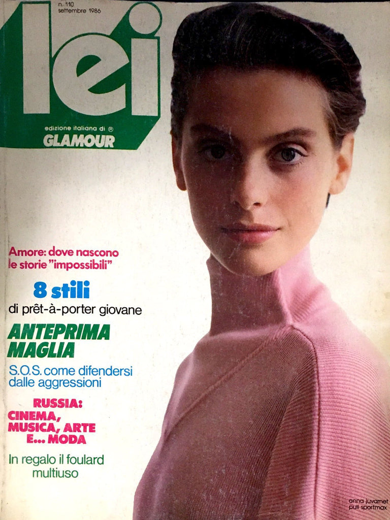 LEI Magazine September 1986 ANNA JUVARNET Mario Testino KOTO BOLOFO