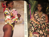 ELLE Portugal Magazine August 1991 CLAUDIA SCHIFFER Estelle Lefebure NADEGE DU BOSPERTUS