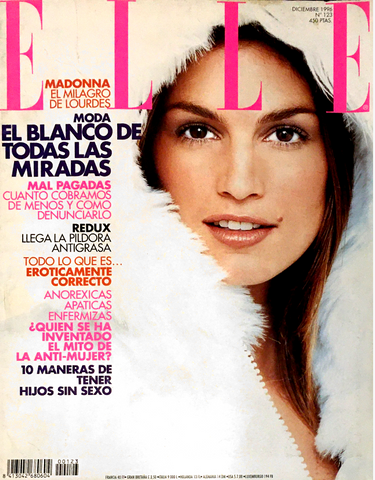 ELLE Magazine Spain December 1996 CINDY CRAWFORD Madonna NINA BROSH