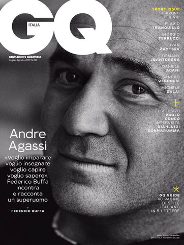 GQ Italia Magazine July 2017 ANDRE AGASSI Arthur Gosse DONNARUMMA Thibaud Charon