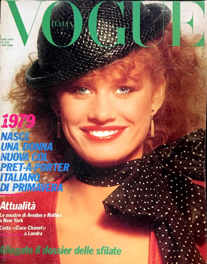 VOGUE Magazine Italia January 1979 MIA NYGREN Jerry Hall SUSAN HESS Kim Alexis