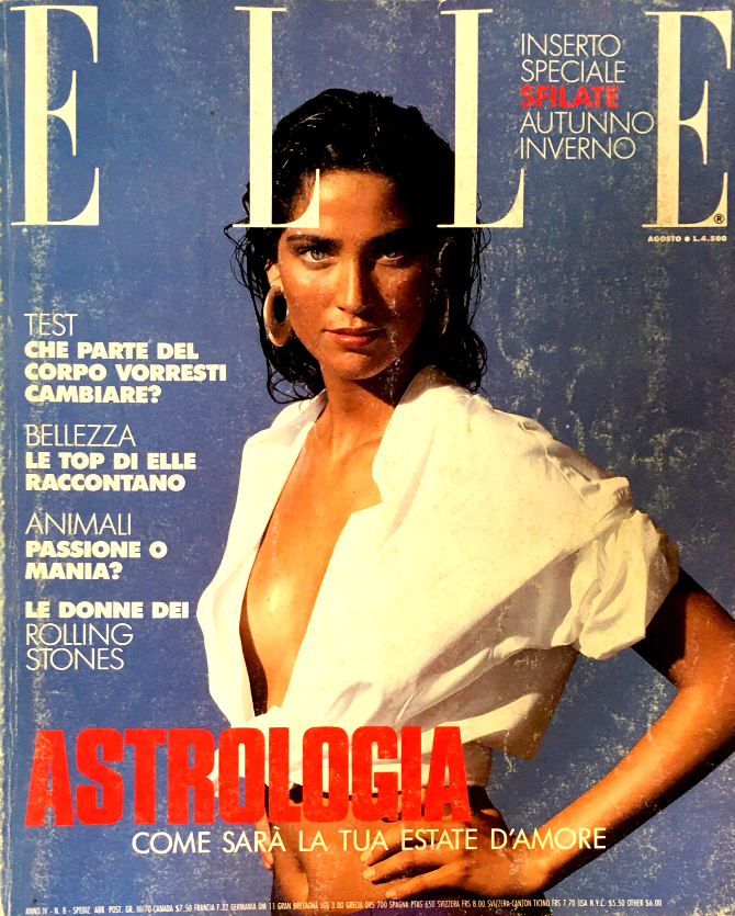 ELLE Magazine Italia August 1990 CARMEN SCHWARZ Suzanne Lanza ROBERTA CHIRKO