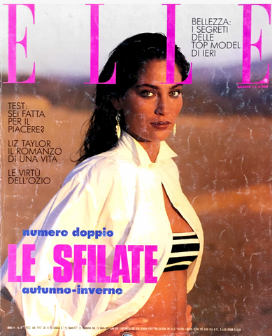 ELLE Magazine Italia August 1991 CARMEN SCHWARZ Daniela Pestova ISA STOPPI Veruschka