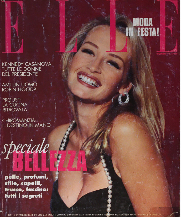 ELLE Magazine Italia December 1991 ESTELLE LEFEBURE Beri Smither CARMEN SCHWARZ