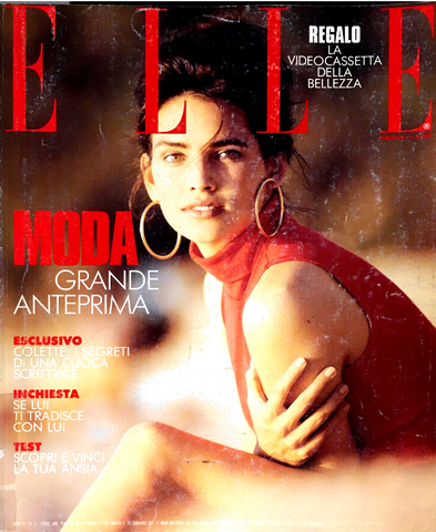 ELLE Magazine Italia February 1991 LAUREN LINDBERG Yasmin Le Bon JULIE ANDERSON