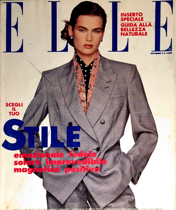 ELLE Magazine Italia September 1989 MEGHAN DOUGLAS Marpessa CLAUDIA SCHIFFER
